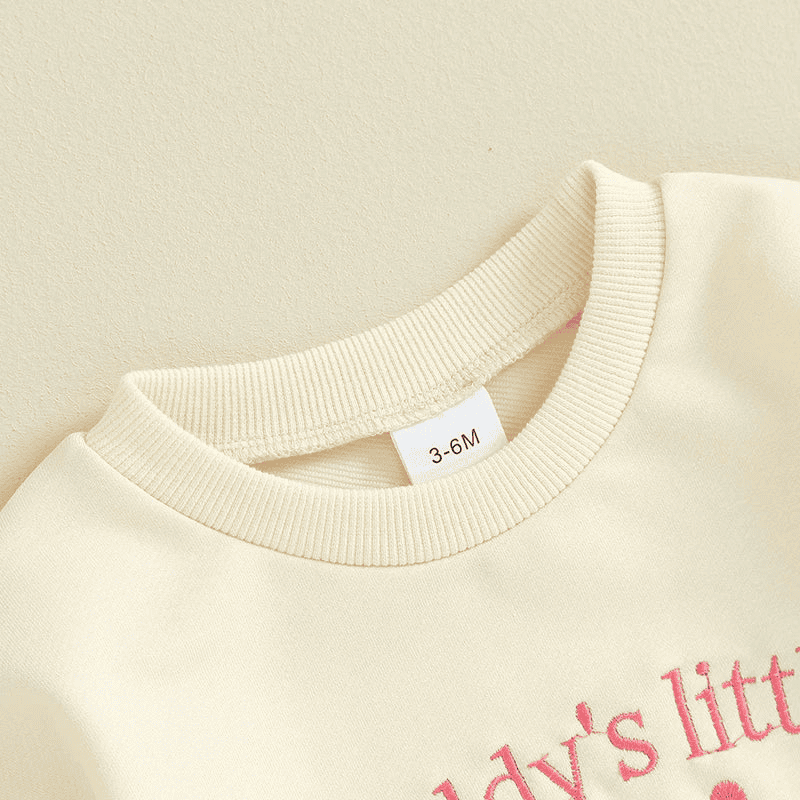 Sweatshirt with Romper Closure "Little Girl"