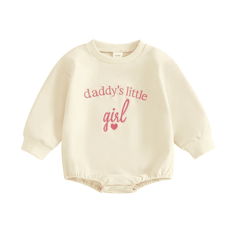 Sweatshirt with Romper Closure "Little Girl"