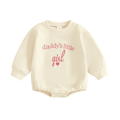 Sweatshirt with Romper Closure "Little Girl"