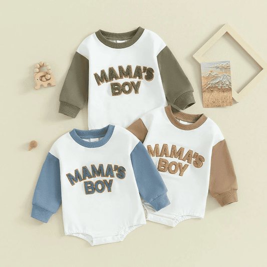 Mama's Boy Cozy Romper Sweatshirt