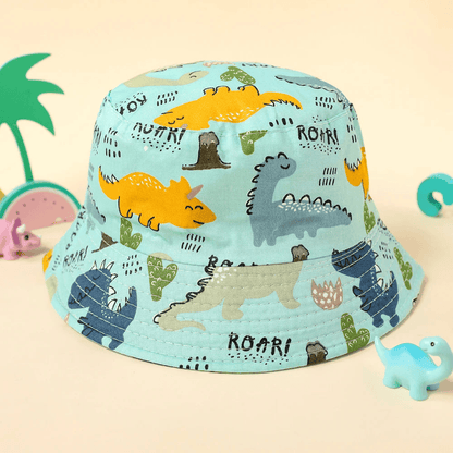 Multi-variant patterned print bucket hat for children