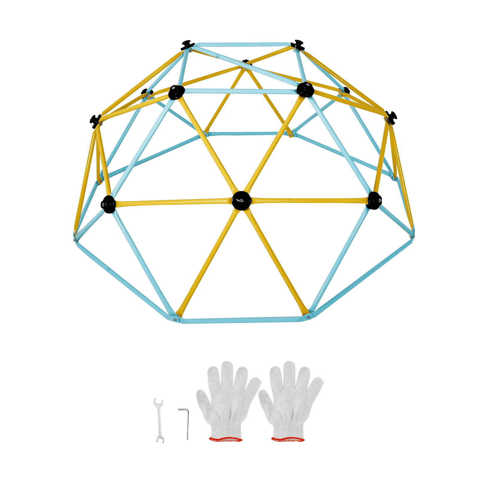 VEVOR Climbing Dome, Jungle Gym Supports 600LBS and Easy Assembly, 6FT Geometric Dome Climber Play Center for Kids 3 to 9 Years Old, with Climbing Grip, Outdoor and Indoor Play Equipment for Kids