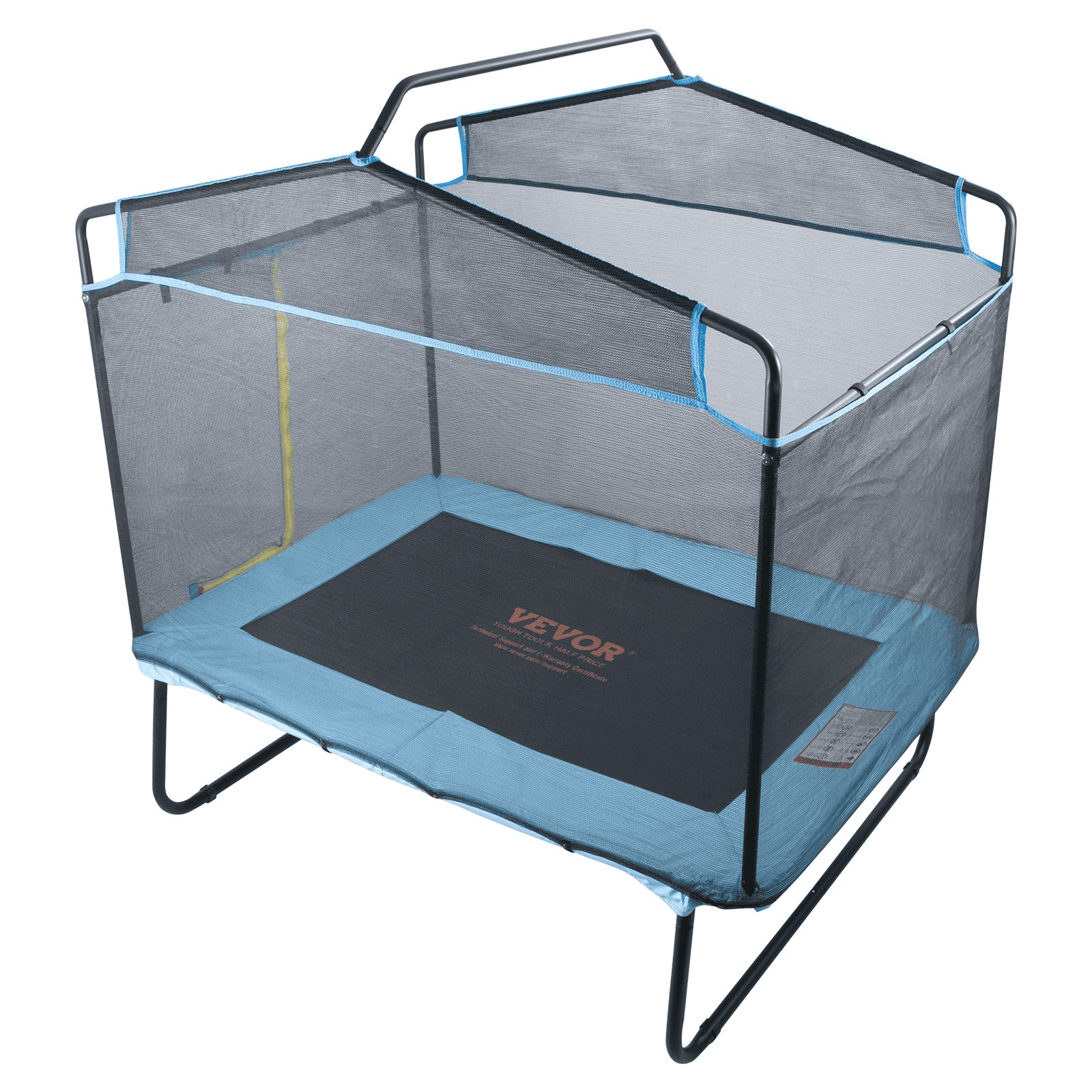 VEVOR 6FT Trampoline for Kids, 72" Indoor/Outdoor Toddlers Trampoline, Mini Baby Trampoline with Safety Enclosure Net, Gymnastics Bar, Hammock, Recreational Trampoline Birthday Gift for 3+ Years Kids