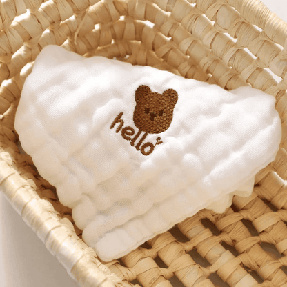 6 Layer Cotton Embroidered Baby Burp Cloth multivariant