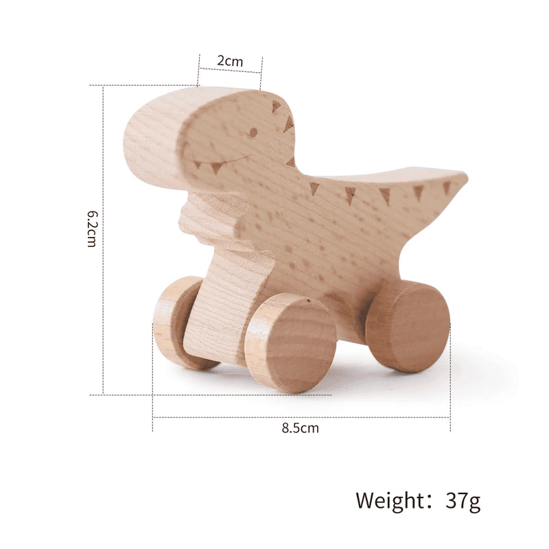 DinoWheels Beechwood Montessori Toy