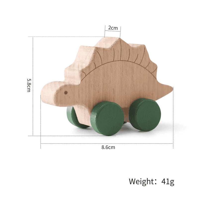 DinoWheels Beechwood Montessori Toy