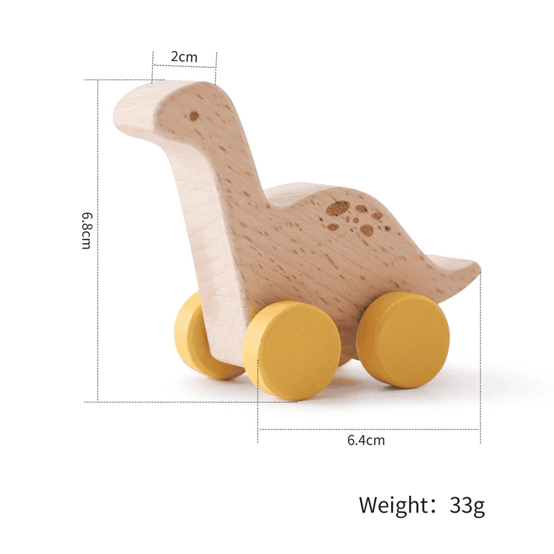 DinoWheels Beechwood Montessori Toy