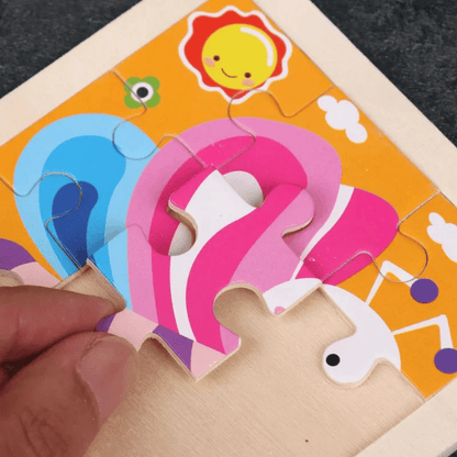 9pcs wooden toy jigsaw multivariant