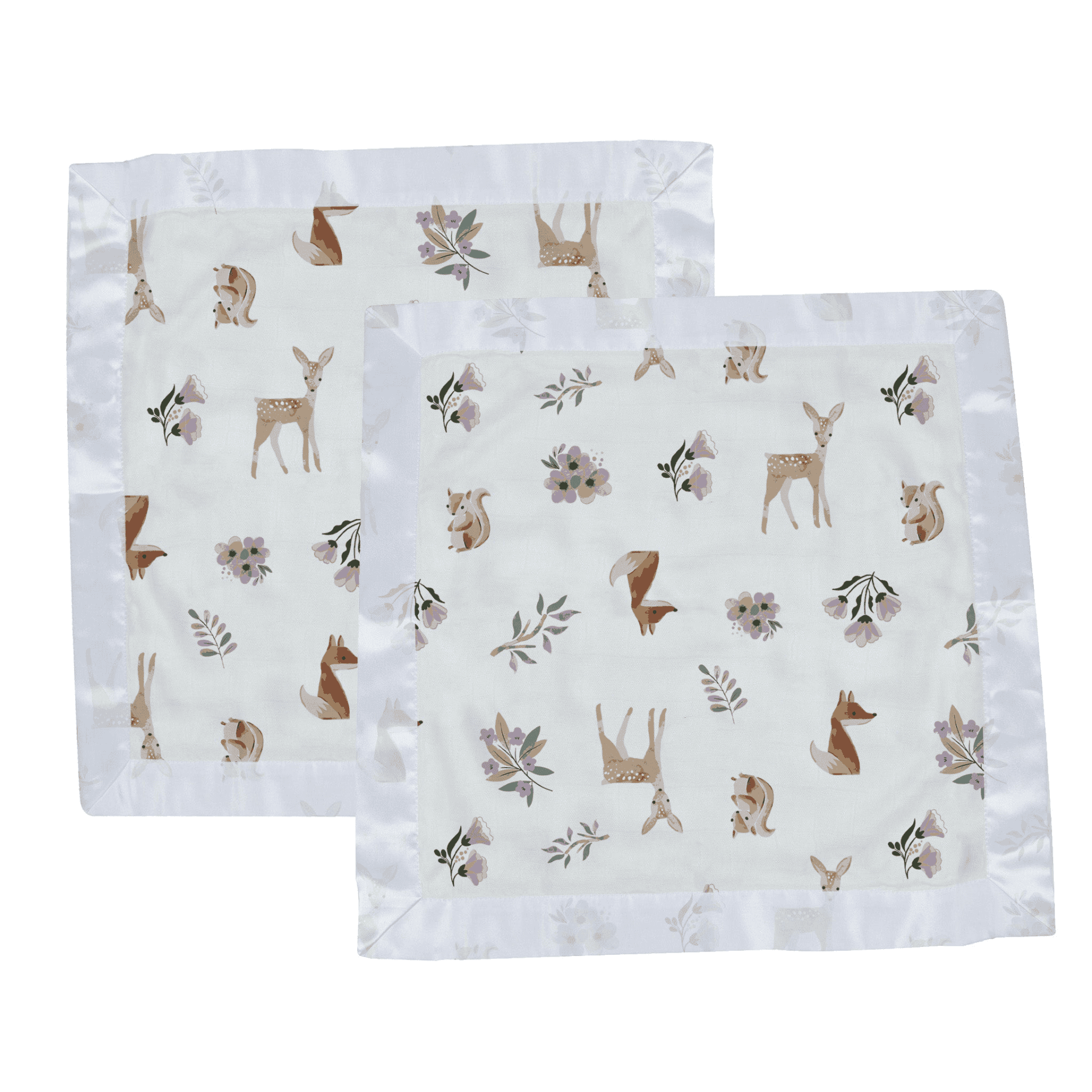 Sierra Fox and Deer Cotton Muslin Security Baby Blankie