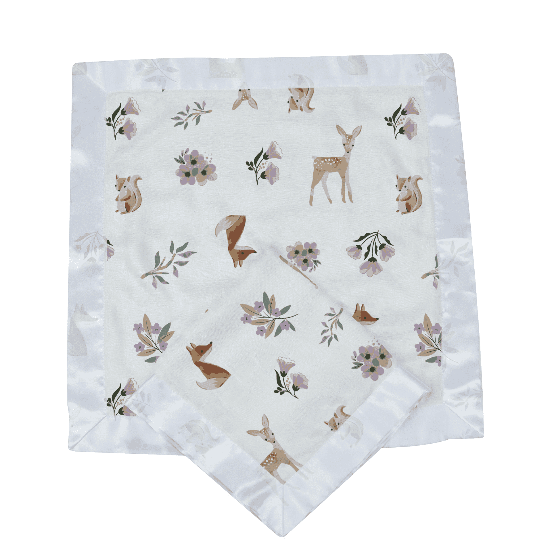 Sierra Fox and Deer Cotton Muslin Security Baby Blankie