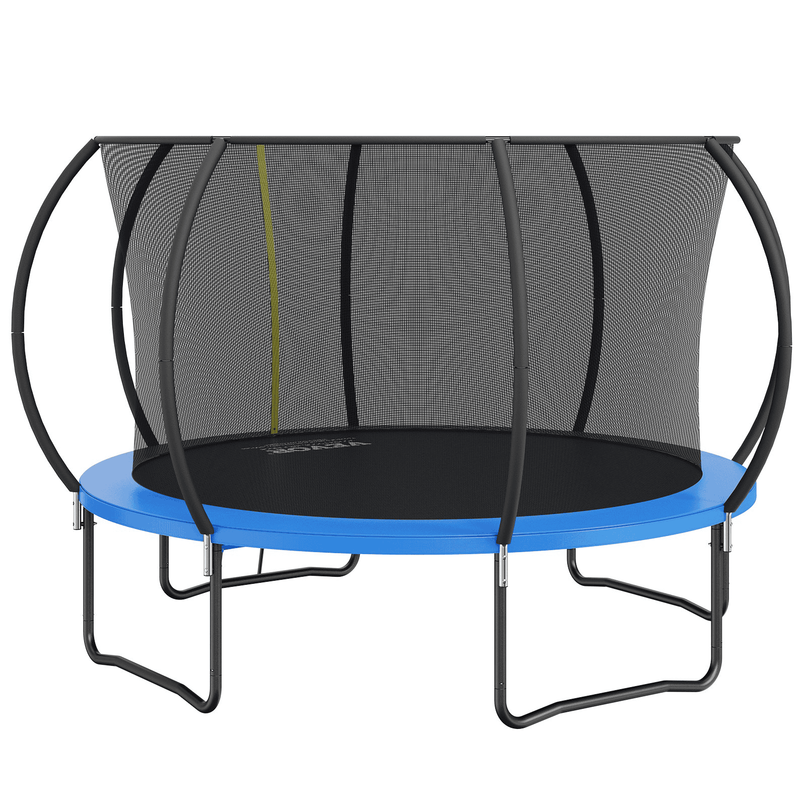 VEVOR 12FT Trampoline, 400 lbs Trampoline with Enclosure Net, Ladder, and Curved Pole, Heavy Duty Trampoline with Jumping Mat and Spring Cover Padding, Outdoor Recreational Trampolines for Kids Adults