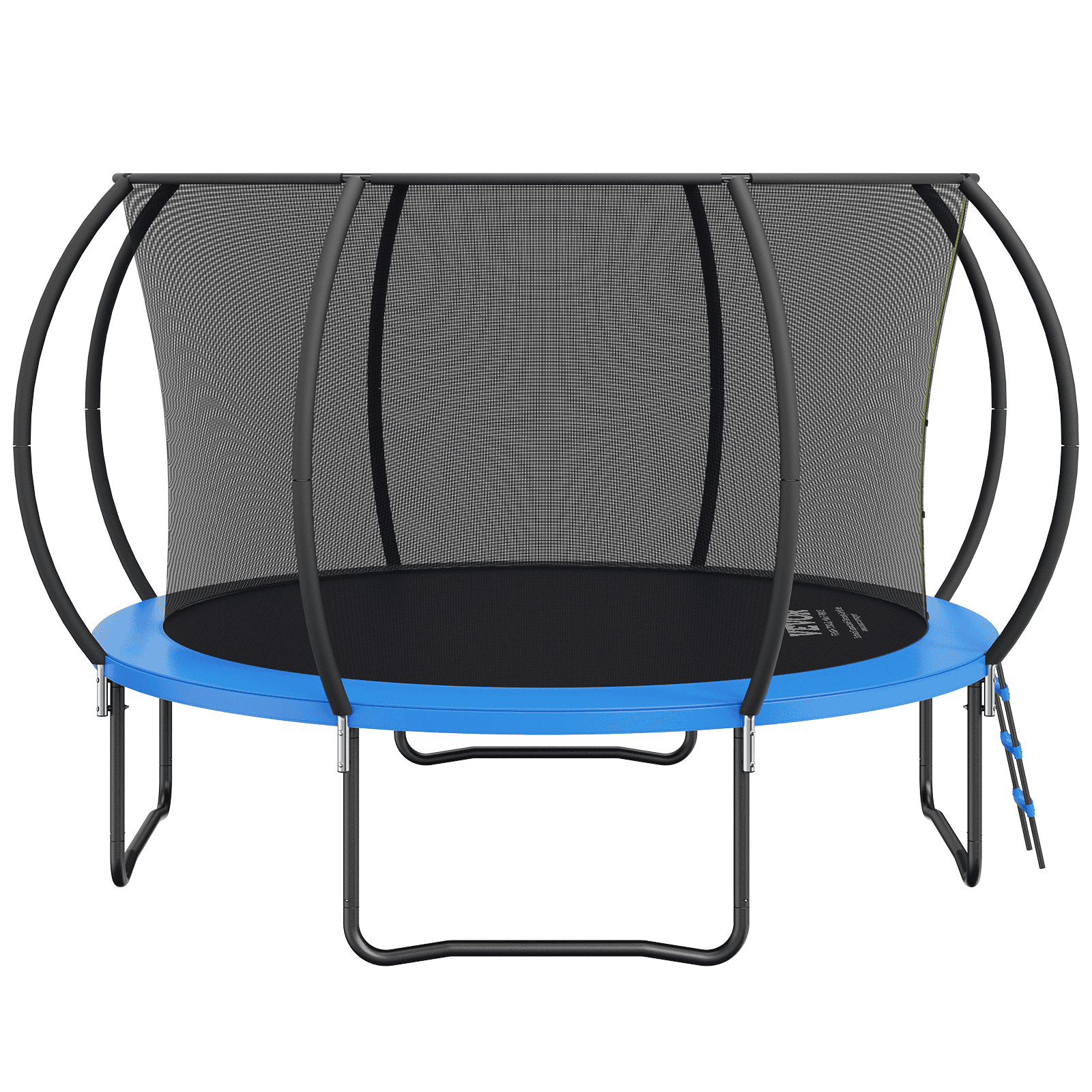 VEVOR 12FT Trampoline, 400 lbs Trampoline with Enclosure Net, Ladder, and Curved Pole, Heavy Duty Trampoline with Jumping Mat and Spring Cover Padding, Outdoor Recreational Trampolines for Kids Adults