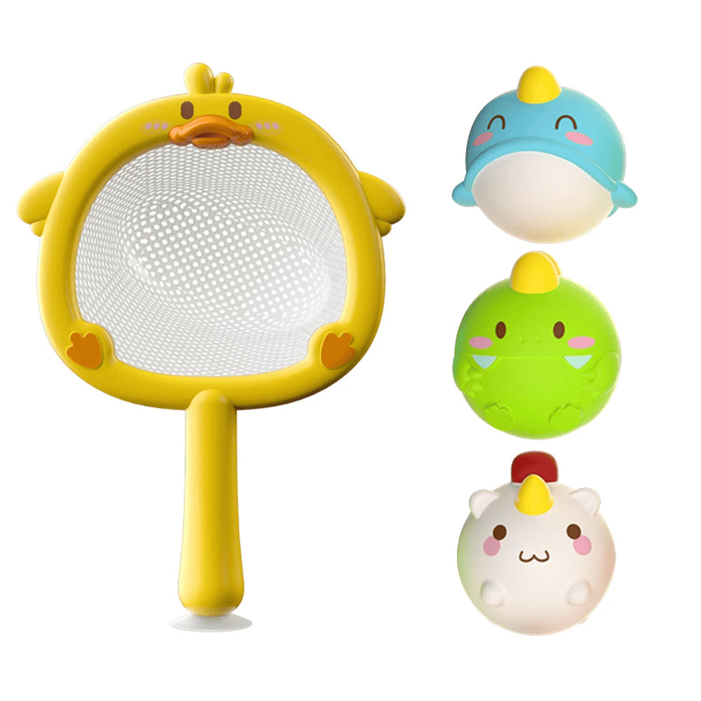 Bath Set toy with light fishing net and animals