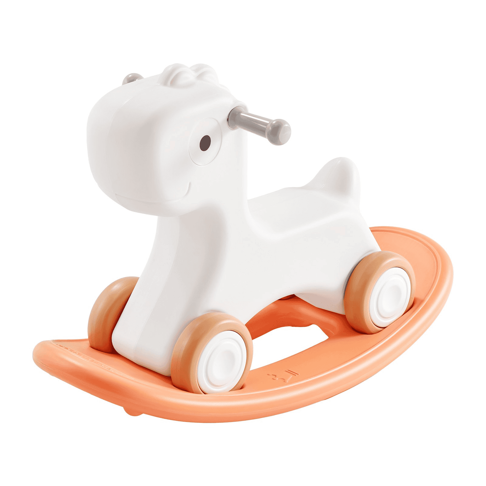 VEVOR 3 in 1 Rocking Horse for Toddlers 1-3 Years, Baby Rocking Horse with Detachable Balance Board and 4 Smooth Wheels, Support up to HDPE Material 80 lbs Kids Ride on Toy, 40° Swinging, Red