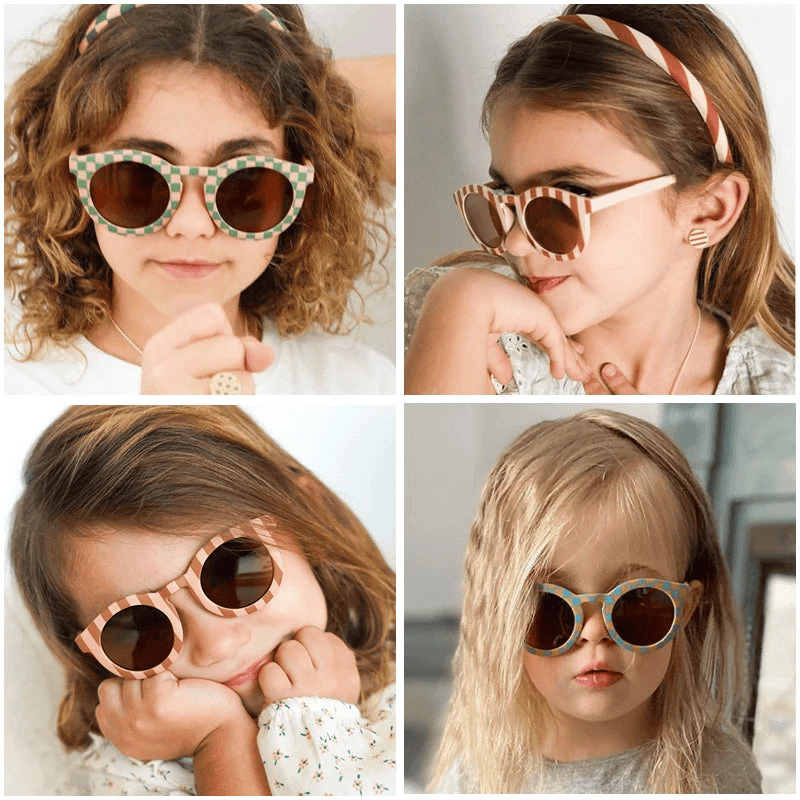 Colored "Checkered" sunglasses for children multivariant