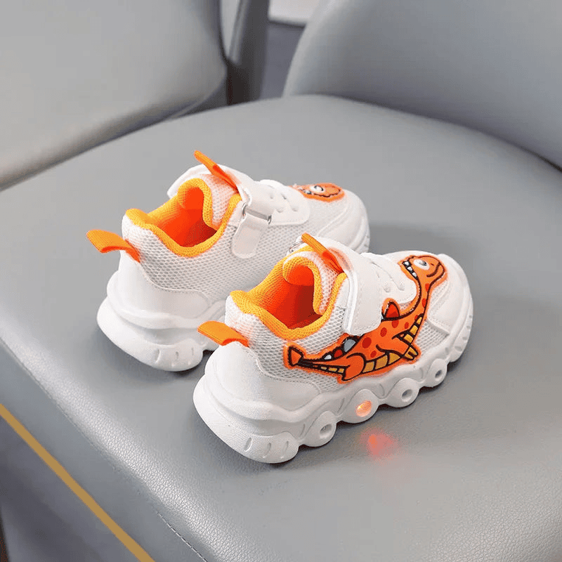 Breathable Running Shoes "Dinosaur" with LED for children Multivariant