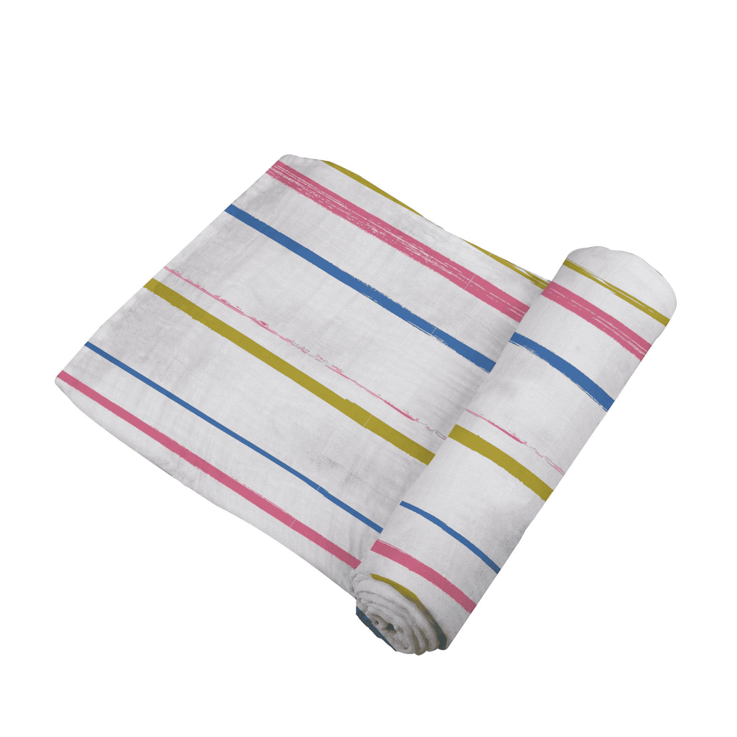 Watercolor Stripe Cotton Muslin Swaddle