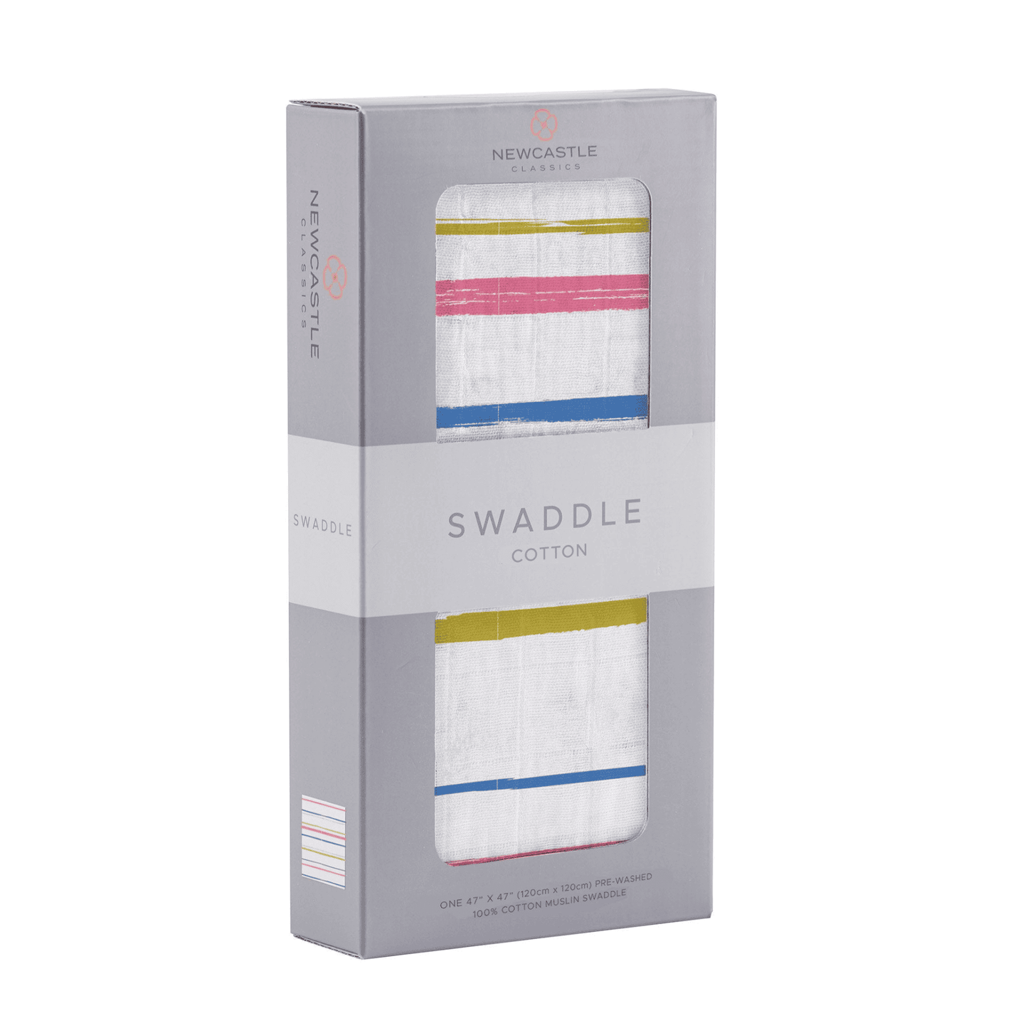 Watercolor Stripe Cotton Muslin Swaddle