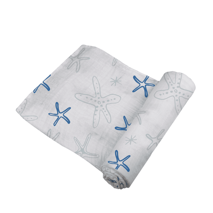 Starfish Cotton Muslin Swaddle