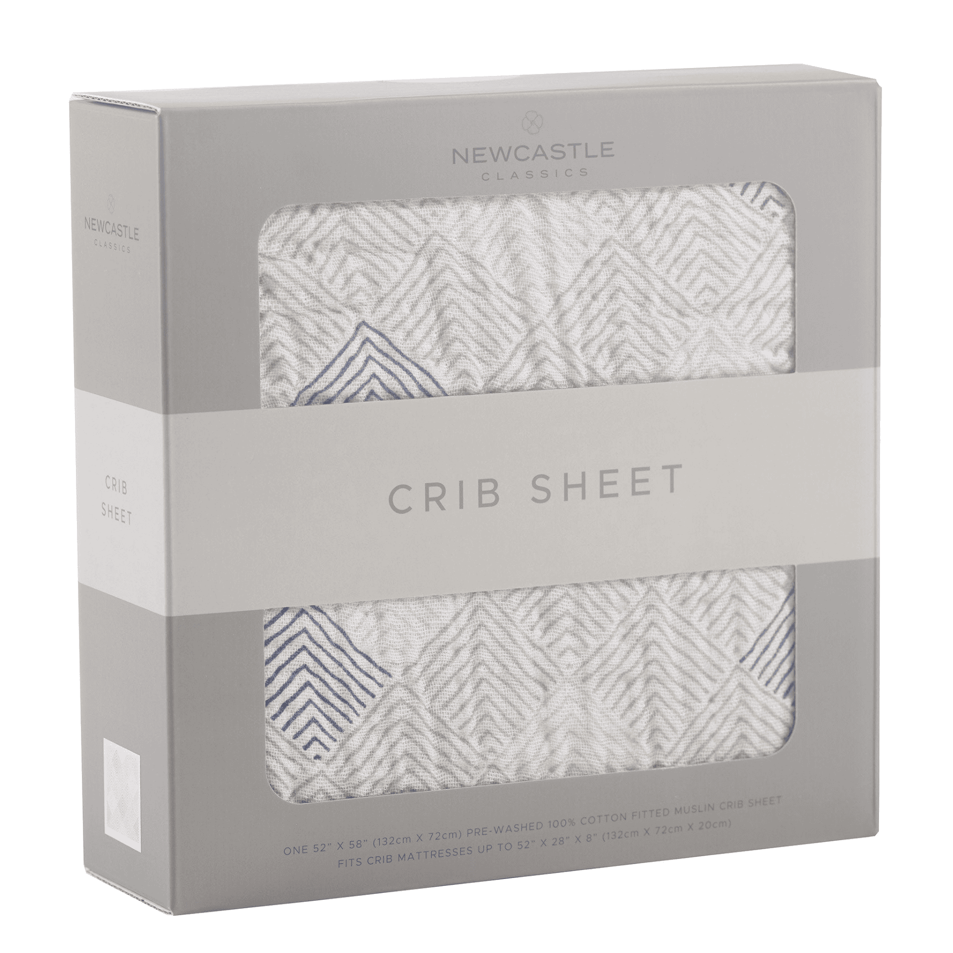 Mountain Peak Cotton Muslin Crib Sheet