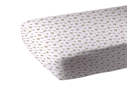 Hungry Giraffe Bamboo Muslin Crib Sheet