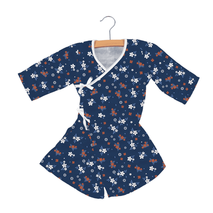 Serenity Floral Bamboo Newcastle Mini Robe