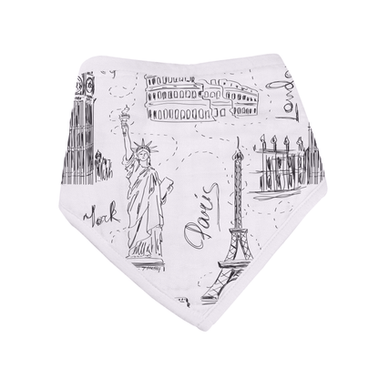 London, Paris, New York Bandana Bib - Set of 3