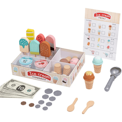 Montessori Wooden Ice Cream shop Playset for children multivariant