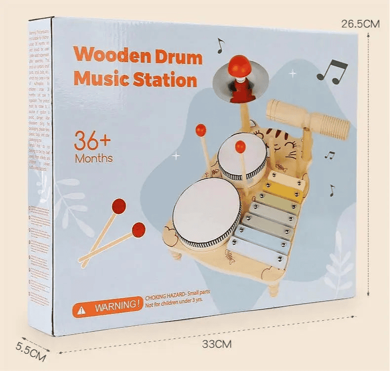 Wooden Toy Montessori Percussion Instruments Set For children multivariant