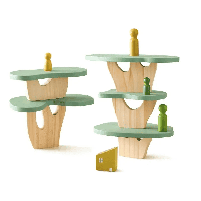 Montessori Wooden Toy Stacking&Threading for children multivariant