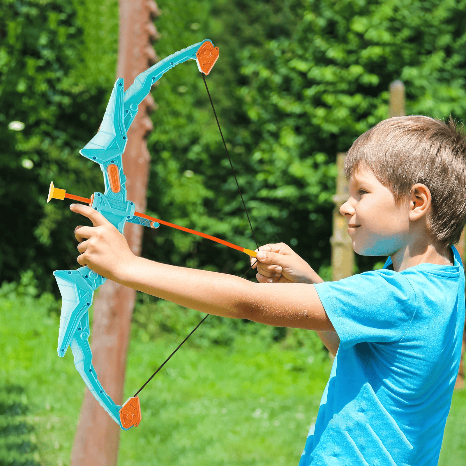 VEVOR Bow and Arrow Set for Kids, 2 Pack LED Light Up Archery Set with 20 Suction Cup Arrows, Standing Target, 2 Quivers, 2 Guns, 20 Soft Bullets, 3 Target Cans, Outdoor Toy for Boy & Girl 6+ Year Old