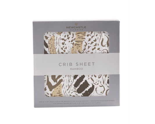 Animal Print Bamboo Muslin Crib Sheet