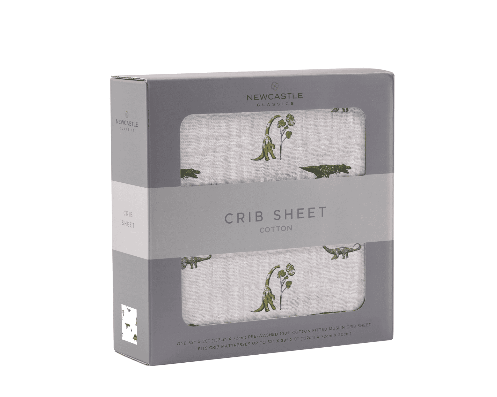 Dino Days Cotton Muslin Crib Sheet