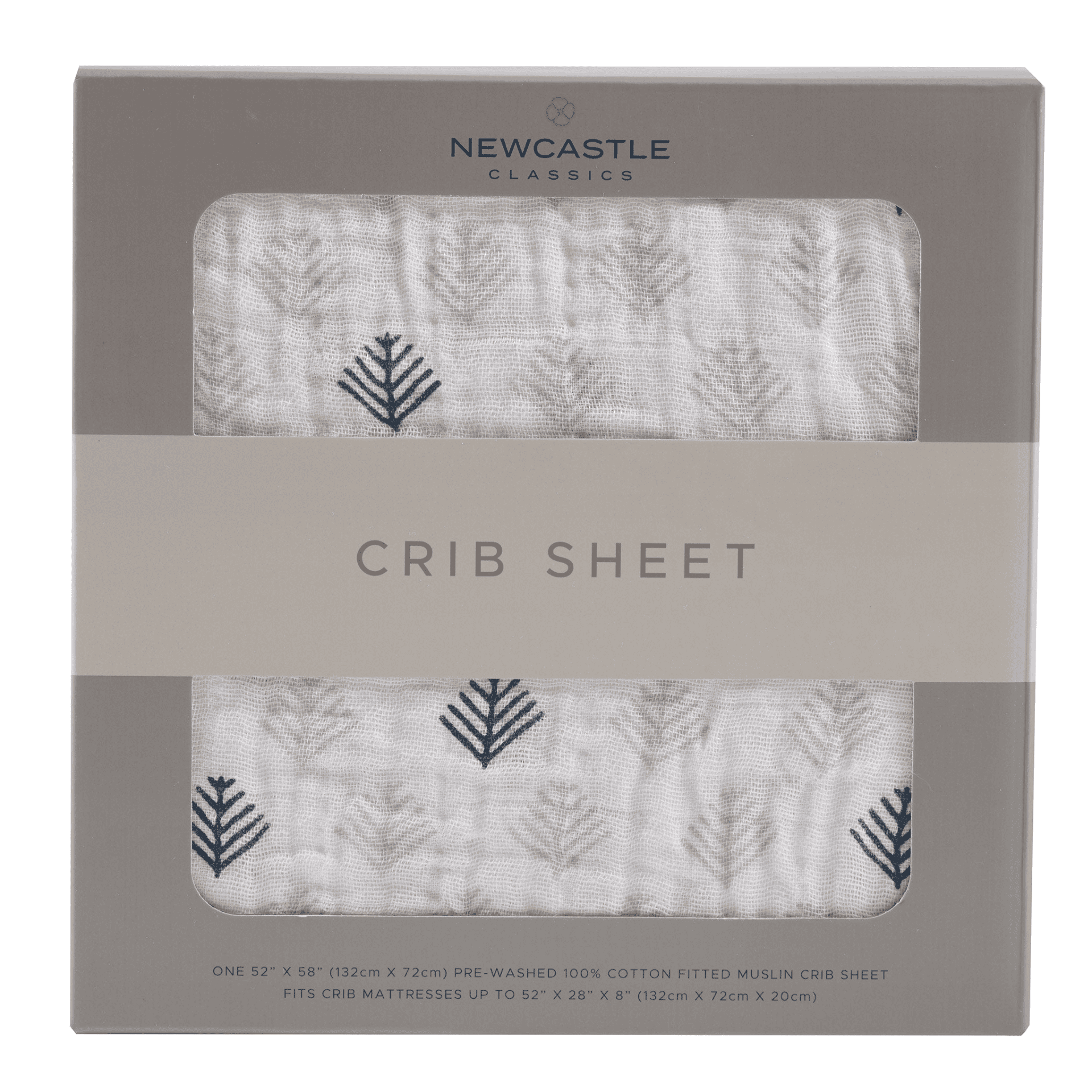 Glacier Branch Cotton Muslin Crib Sheet