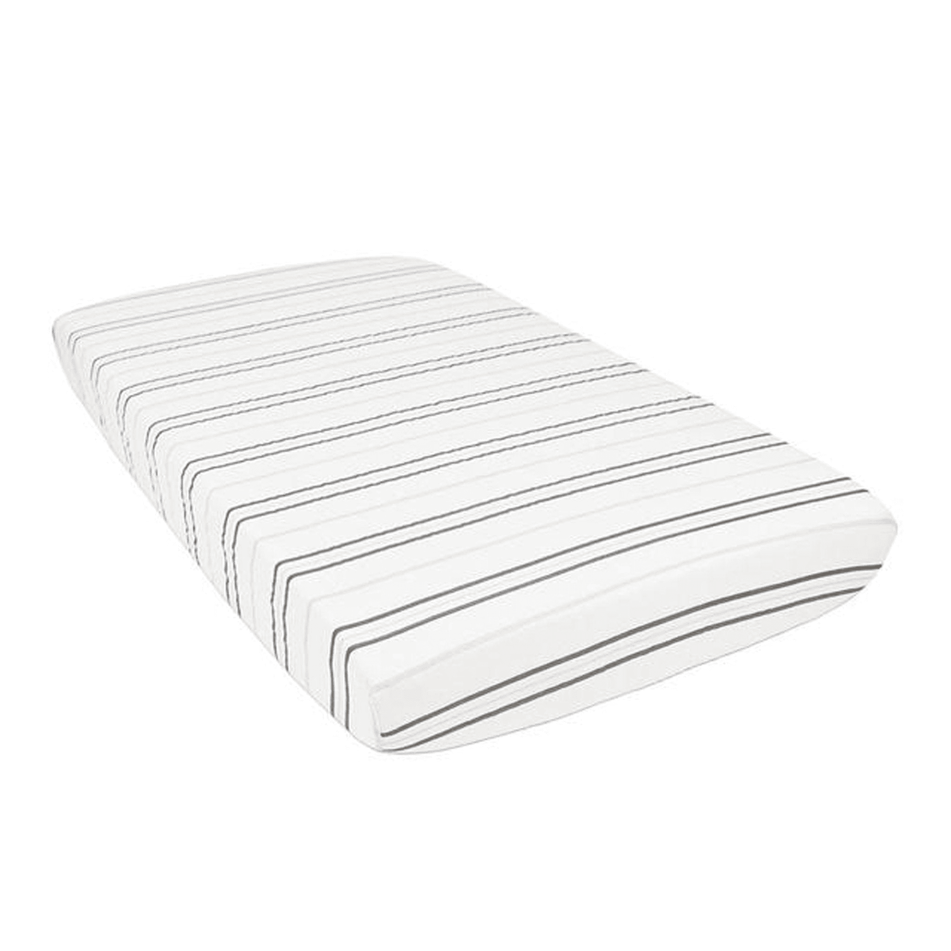 Grey Stripe Cotton Muslin Crib Sheet