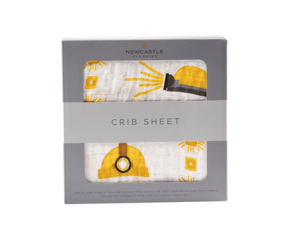 Hard Hat Bamboo Muslin Crib Sheet