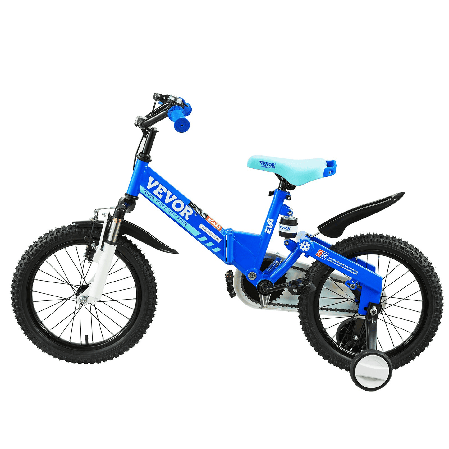 VEVOR Folding Toddler Balance Bike, 16" High-Carbon Steel Kids Bike with Adjustable Seat & Handlebar, Inflatable Tires, Portable Kids Balance Bicycle Gift for 5-8 Years Boys Girls, 99LBS Support