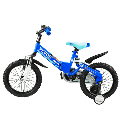 VEVOR Folding Toddler Balance Bike, 16" High-Carbon Steel Kids Bike with Adjustable Seat & Handlebar, Inflatable Tires, Portable Kids Balance Bicycle Gift for 5-8 Years Boys Girls, 99LBS Support