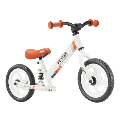 VEVOR Toddler Balance Bike, 12" Carbon Steel Kids Bike with Adjustable Seat & Handlebar, EVA Foam Tires, No Pedal Kids Balance Bicycle Gift for 1-5 Years Boys Girls, 55LBS Support