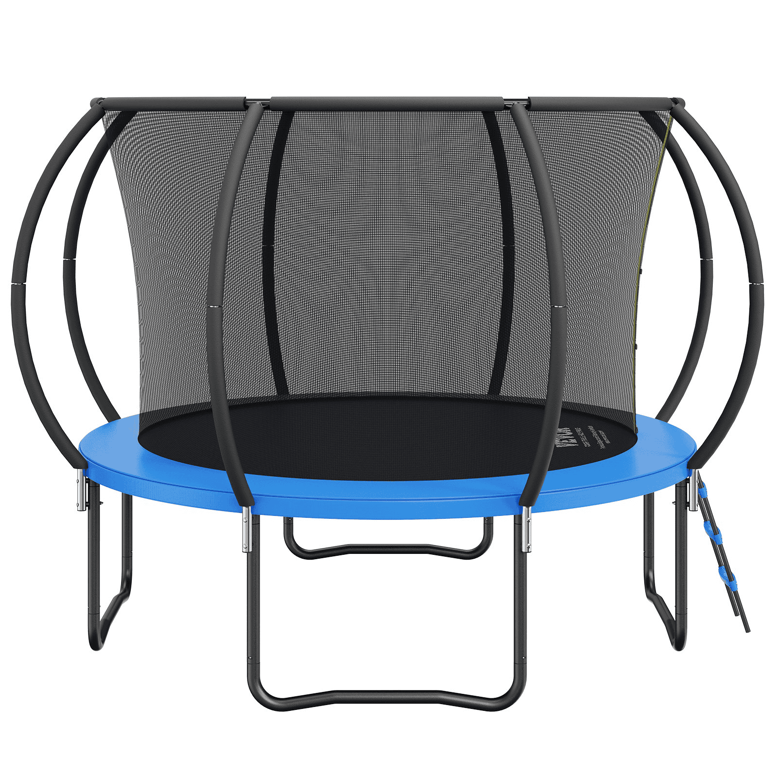 VEVOR 10FT Trampoline, 330 lbs Trampoline with Enclosure Net, Ladder, and Curved Pole, Heavy Duty Trampoline with Jumping Mat and Spring Cover Padding, Outdoor Recreational Trampolines for Kids Adults