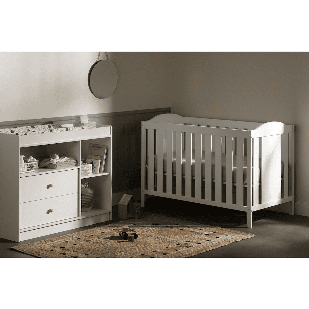 Sweedi Baby Crib, Pure White