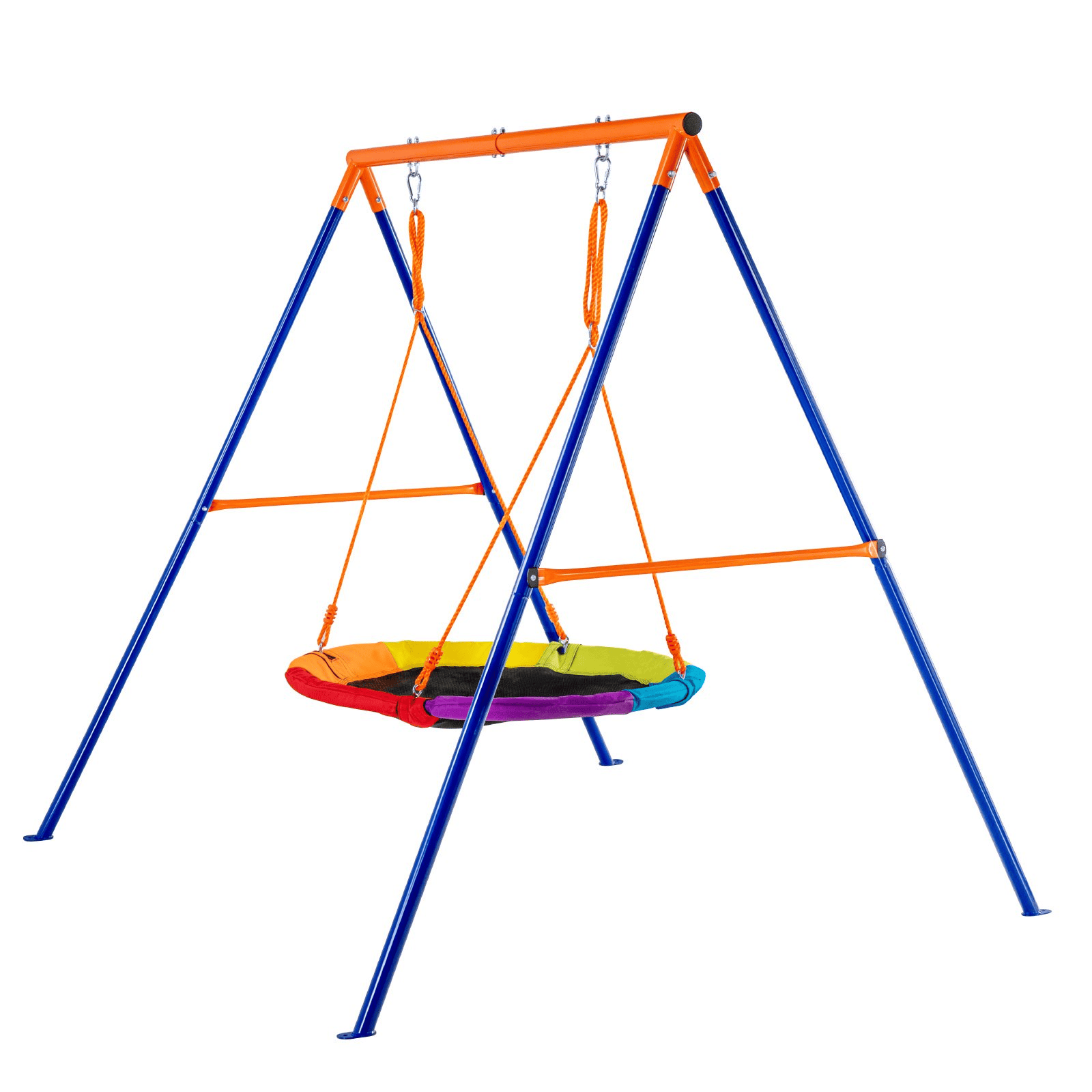 VEVOR Swing Sets for Backyard 40in Saucer Swing Seat A-Frame Metal Stand 440lbs