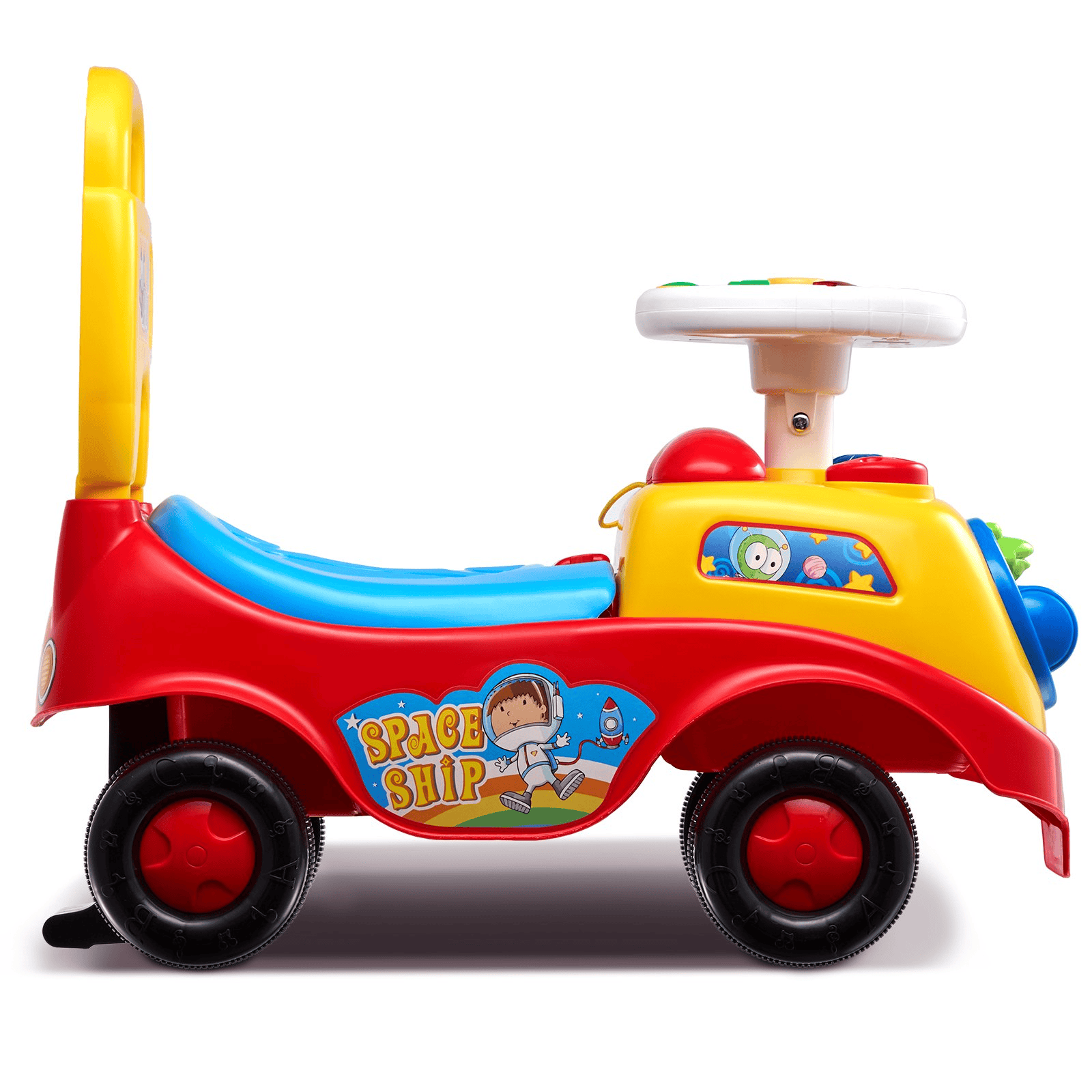 VEVOR Ride On Push Car for Toddlers, Ages 1-3, Ride Racer, Sit to Stand Toddler Ride On Toy, Classic Kids Ride On Car with Music Steering Wheel, Horn & Under Seat Storage, Ride On Toy for Boys Girls