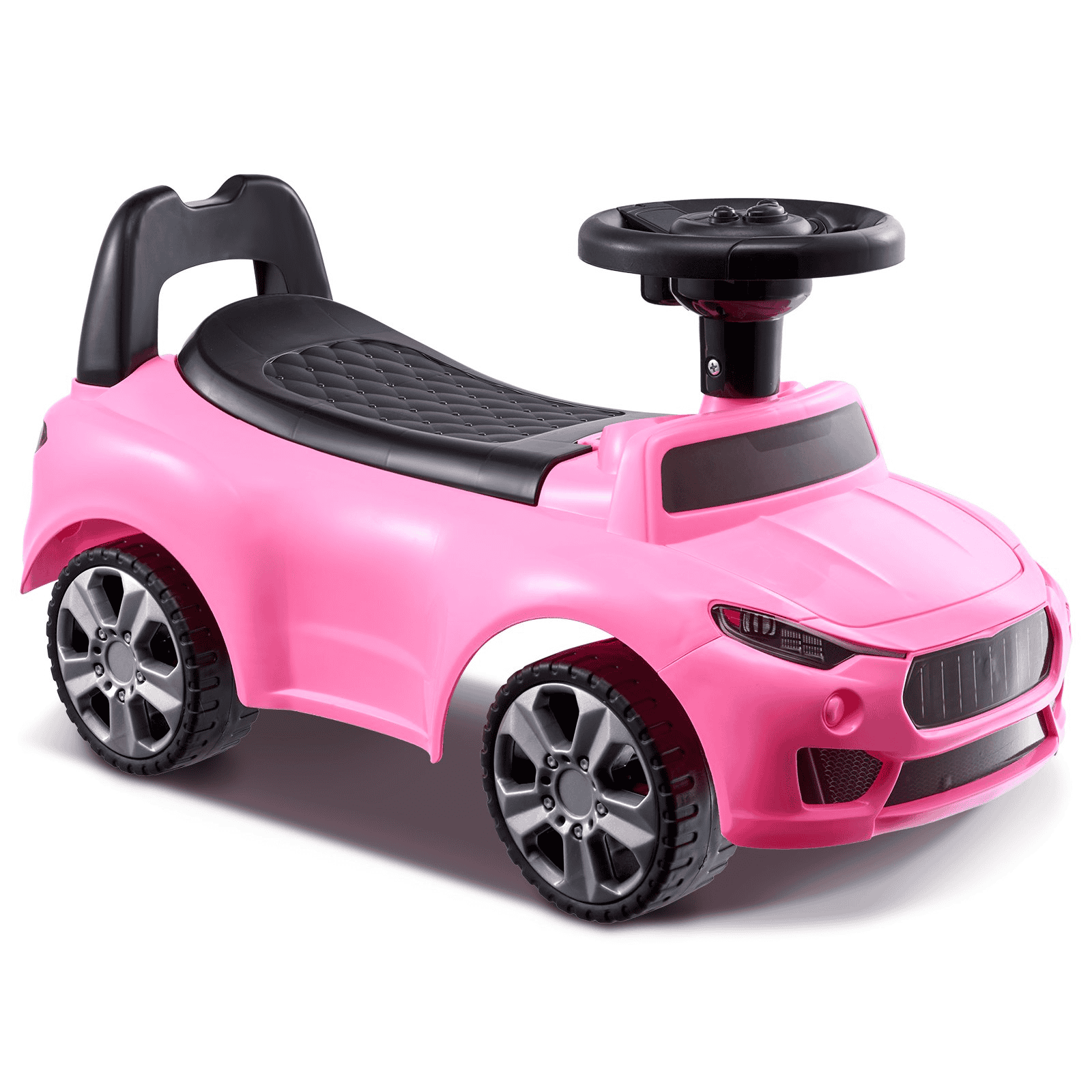 VEVOR Ride On Push Car for Toddlers, Ages 1-3, Ride Racer, Sit to Stand Toddler Ride On Toy, Classic Kids Ride On Car with Music Steering Wheel & Under Seat Storage, Ride On Toy for Boys Girls, Pink