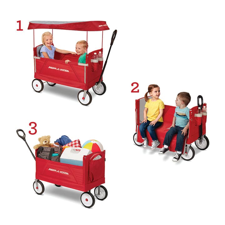 3-in-1 EZ Fold Wagon with Canopy