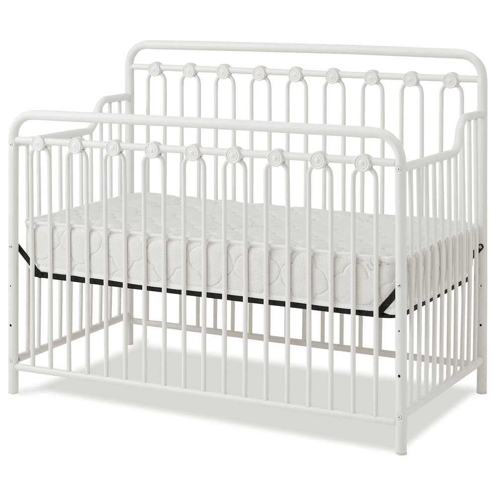 Baldwin 4 in 1 Convertible Full Sized Metal Crib in Alabaster White