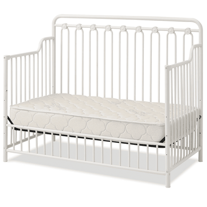 Baldwin 4 in 1 Convertible Full Sized Metal Crib in Alabaster White