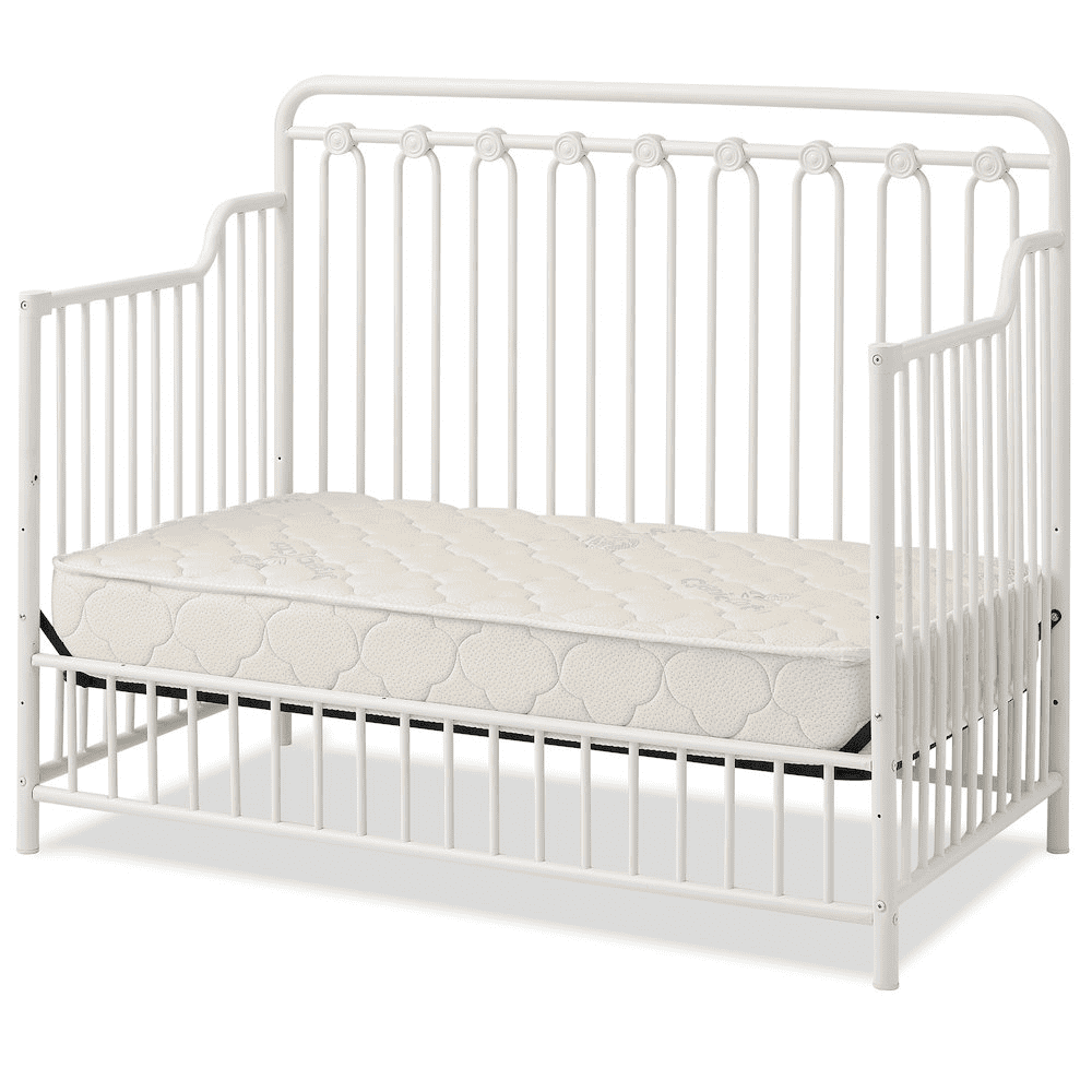 Baldwin 4 in 1 Convertible Full Sized Metal Crib in Alabaster White