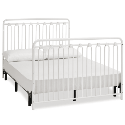 Baldwin 4 in 1 Convertible Full Sized Metal Crib in Alabaster White