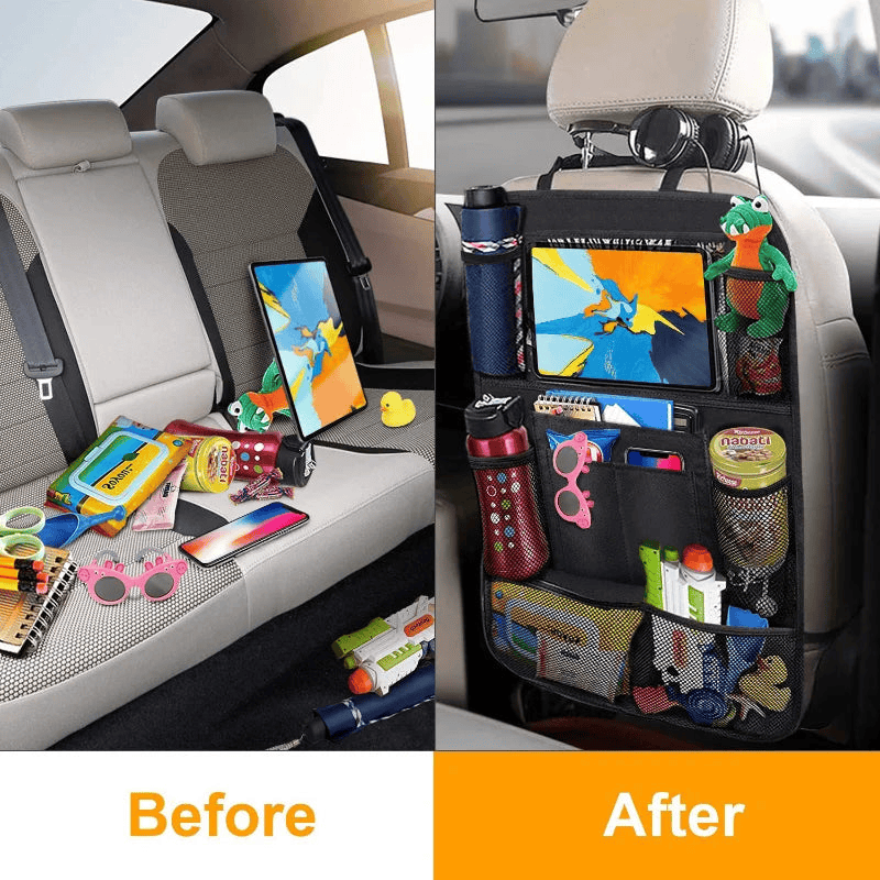 Car Backseat Organizer with Touch Screen Tablet Holder Multivariant